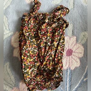 Emile et Ida Multicolor Floral Ruffle Top